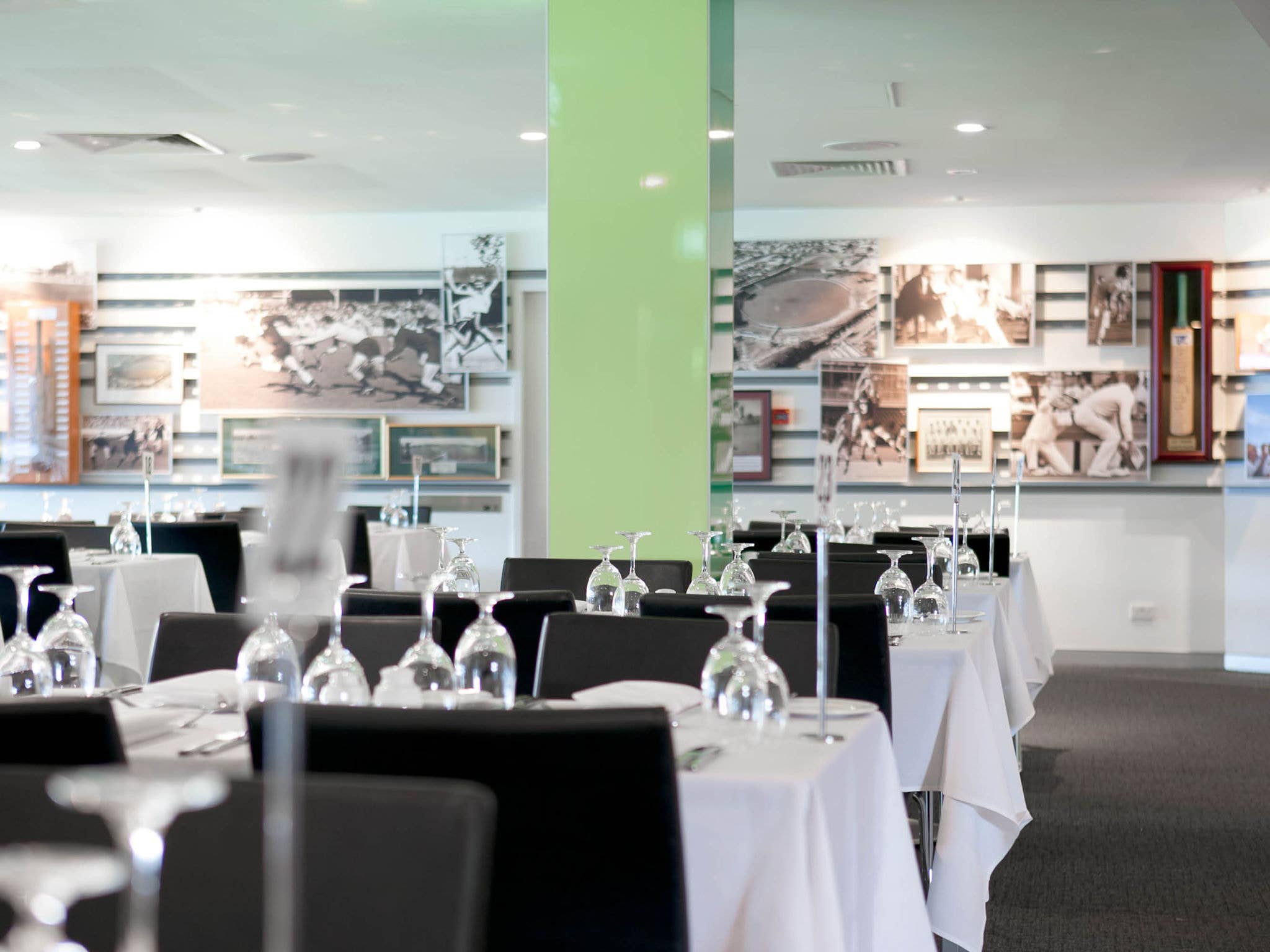 Members Dining Room Facing Memorabilia on walls