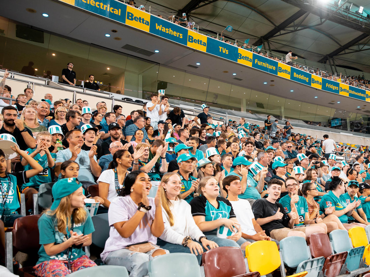 Crowd of Brisbane Heat Fans in the Seating Bowl
